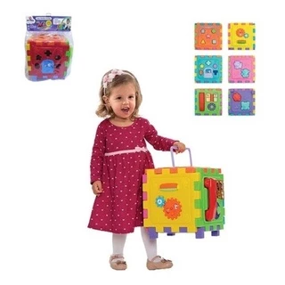 Brinquedo Cubo Didatico Grande 6 Em 1 Mercotoys 417