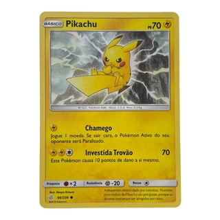 Cartinha Pokémon Pikachu e Hatenna Escuridão Incandescente - Copag