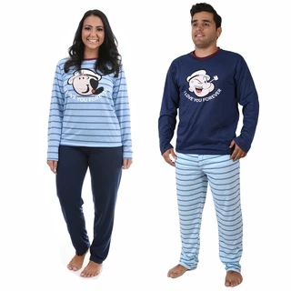 Kit 2 Pijamas Casal Namorados Manga Longa e Calça Premium Oferta