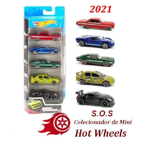 Hot Wheels Premium Cartela C/ 5 Carrinhos Mattel - Original