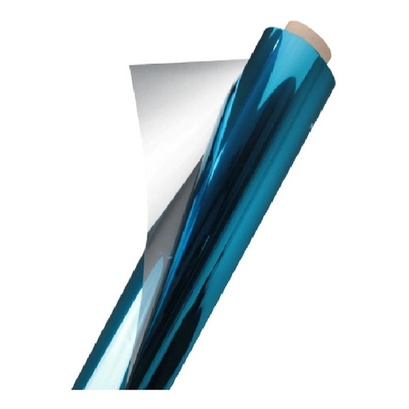 Insulfilm Adesiva Película Residência e Automotivo Azul Espelhada c/50cm de largura comprimento de 1 a 5 metros.