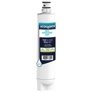 Refil Acquabios Para Filtro Purificador de Água Linha Easy Com Tripla Filtração Purificação Original - 1005-0047 White