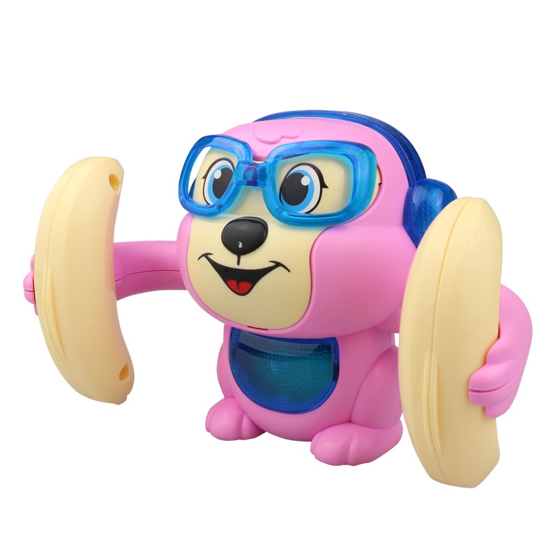 Macaco Elétrico flip monkey , Iluminação Infantil , Música , Modelo animal  , Brinquedo , Desenho Animado De Indução Controlado Por Voz , banana  Rolante