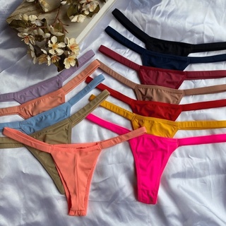 Kit 4 tangas Calcinha Fio duplo Sexy Intimates Coloridas com tirinhas
