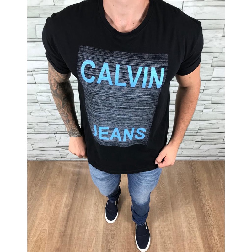 Camiseta Calvin Klein Básica Manga Curta Masculina em Promoção é