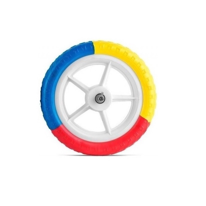 Roda Nylon Dianteira Aro 12 Pneu EVA - Importado (Colorida)