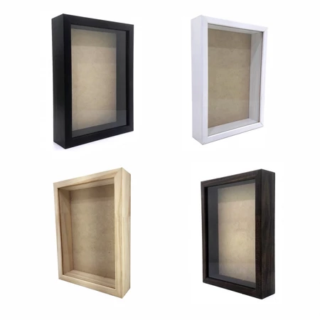 Moldura caixa alta com vidro para quadros quilling e scrapbook 10 x 15