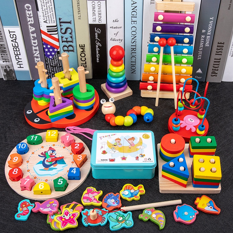 Labirinto de madeira brinquedos de aprendizagem do bebê montessori