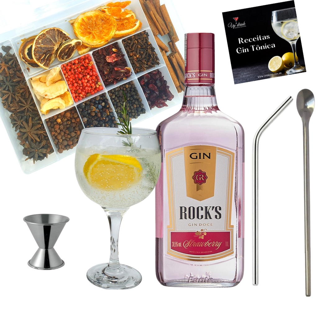 Especiarias para gin tonica - Kit Gin Intense Red Passion