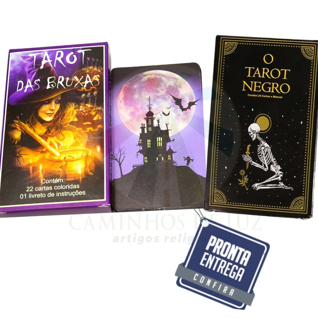 Baralho O Tarot Negro De Marselha Tarô 22 Cartas E Manual - Loja