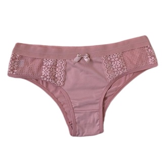 Kit 5 Calcinhas Cueca Feminina Elástico Confortável Detalhe Renda Revenda