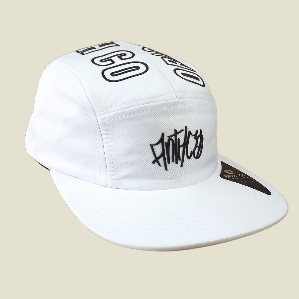 Boné Masculino Five Panel Aba Reta Modelo Aberto Strapback Fitao