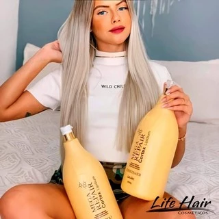 Kit Lavatorio Shampoo e Condicionador mega repair Cortex Lipidium life hair 2x 2,5 Litros