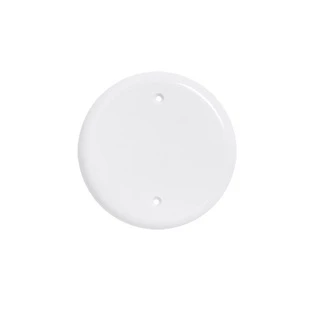 Placa Lisa Cega Fechada 4x4 Branca Redonda Pluzie Ideale