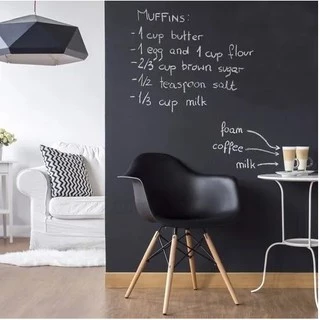 Papel Parede Adesivo Lousa Quadro Negro Preto Fosco 2,5mx 1m
