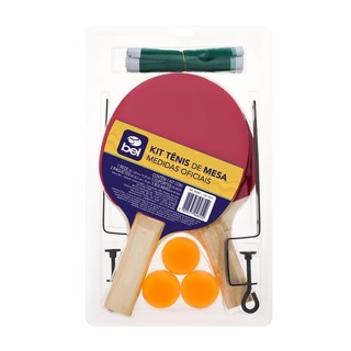 Kit Tenis de Mesa 2 Raquetes, 1 Suporte, 1 Rede e 3 Bolinhas n40 485500 Bel Fix