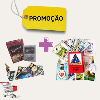 KIT Tarô Baralho Lenormand Cartomancia - 36 Cartas +Baralho Cigana Da Sorte C/ 36 Cartas + Manual, Aprenda a jogar e ver seu destino