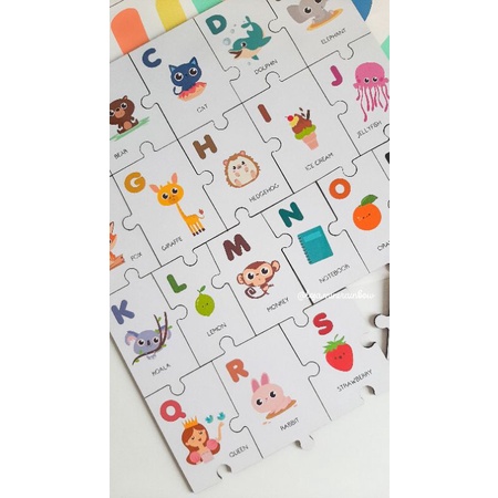 Quebra cabeça Alfabeto em Inglês Educativo +4 | Shopee Brasil