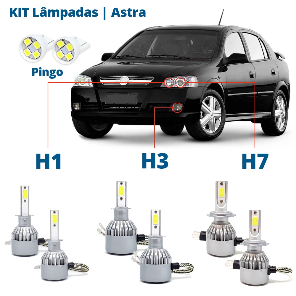 Kit de Lâmpadas Chevrolet Astra 1998 1999 2000 2001 2002 2003 2004 2005 ...