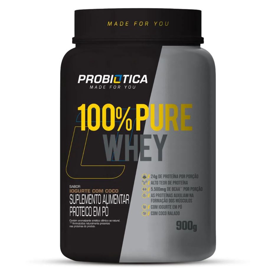 Suplemento Whey 100% Pure Iogurte com Coco Probiótica 900g – Healthy’s Nutrition