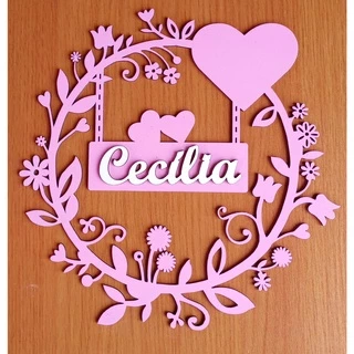 Guirlanda maternidade coração personalisada em Oferta na Shopee