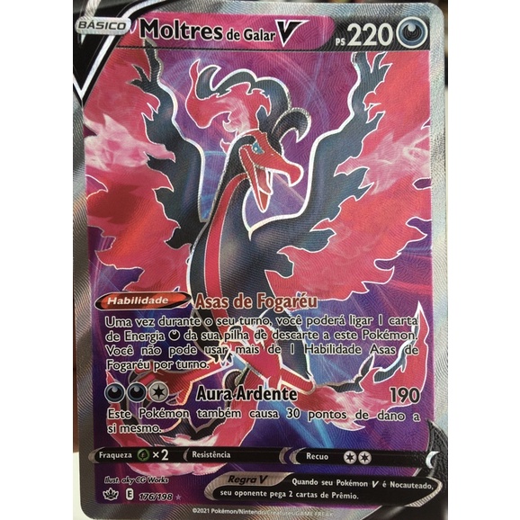 Moltres de Galar V - 176/198 - Carta Pokémon