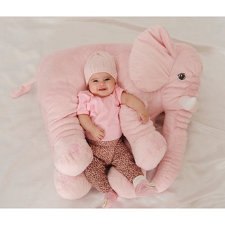Almofada Travesseiro Para Bebê Menina Elefante ROSA Pelúcia 60cm - ENVIO IMEDIATO.