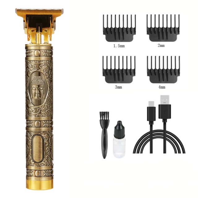 Maquina de Cortar Cabelo T9 Vintage Professional Usb Elétrica | Shopee  Brasil