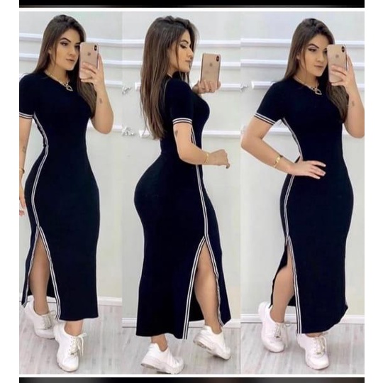 Vestido Longo com Fenda Lateral na Black Friday 2025 | BuscaProdutos