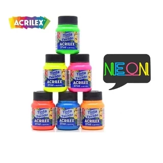 Tinta De Tecido Fluorescente 37ml Acrilex