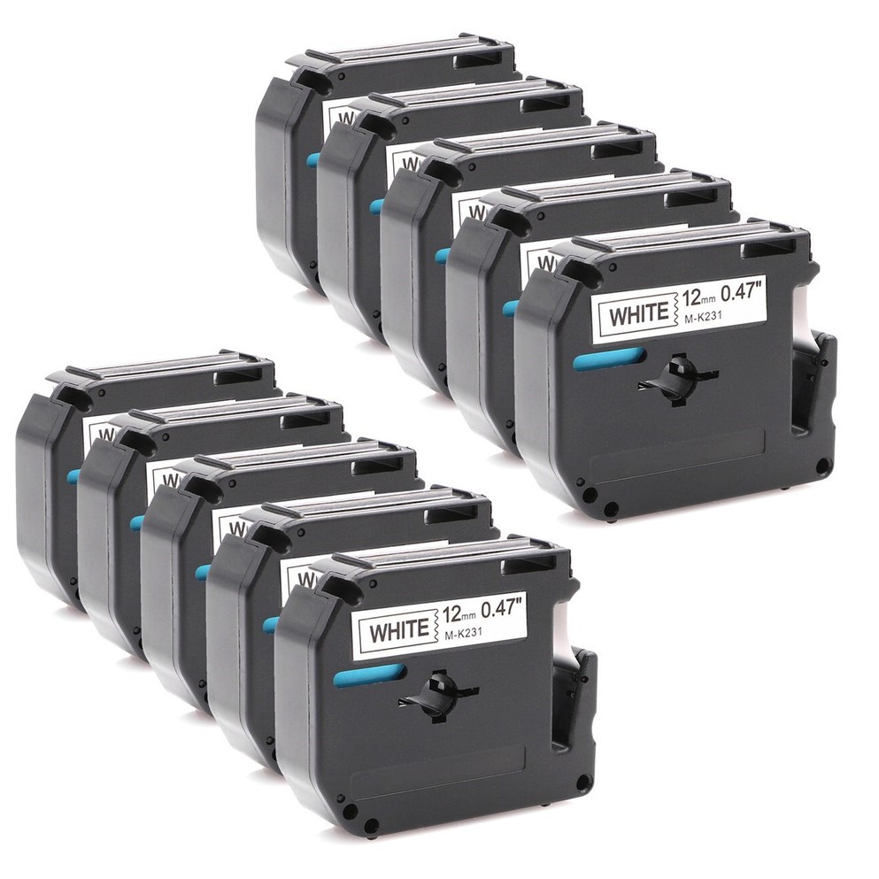 Nastro Brother Compatibile 12mm X 8m - Nero Su Bianco, Per Etichettatrici PT Serie, Confezione Da 3 - Foto 8