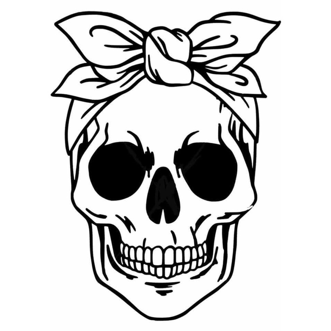 Adesivo Decorativo Caveira Feminina Mulher Rock Carro Moto | Shopee Brasil