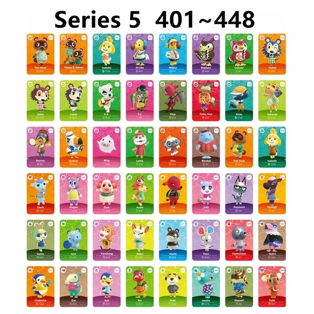 2021New 48pcs Alta Qualidade Animal Horizons Crossing amiibo Cartão Para NS Interruptor 3DS Jogo Marshal Conjunto NFC Cartões Série5