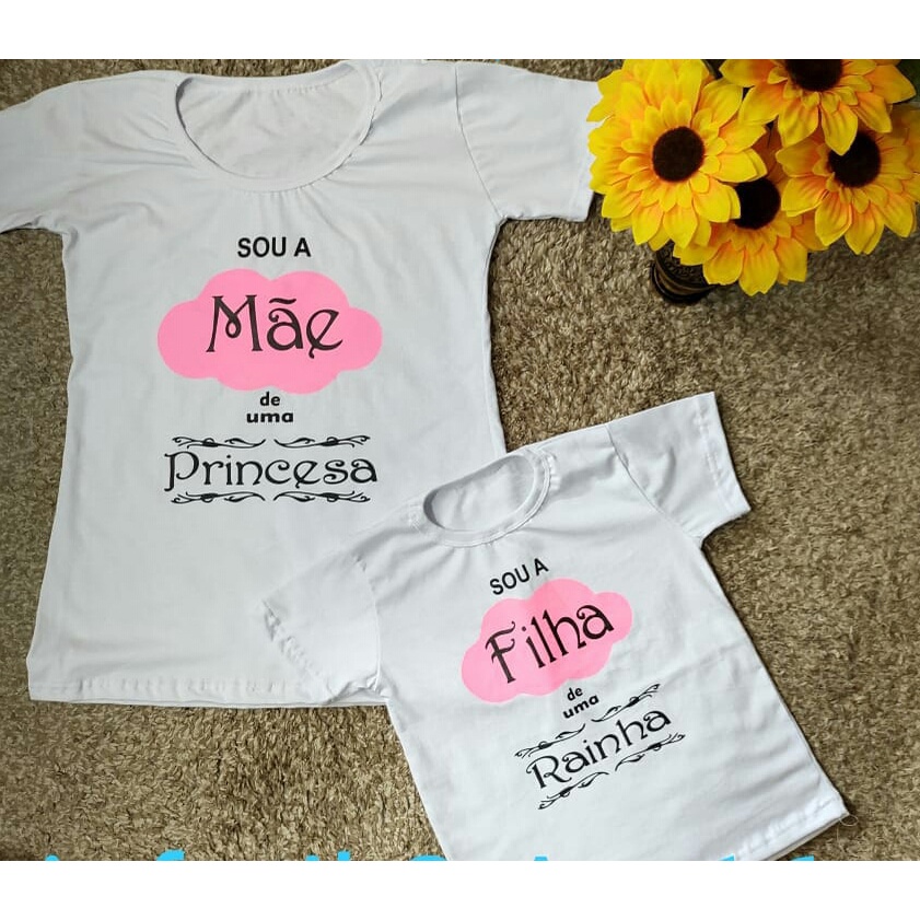 Camisa mae store e filha personalizada