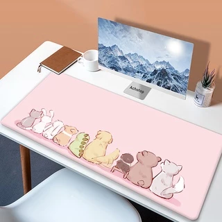 Tapete De Rato Kawaii Rosa Mousepad Grande HD Impressão Para Computador Mesa Cute Cat Paw XXL 800x300mm Borracha Mousepads