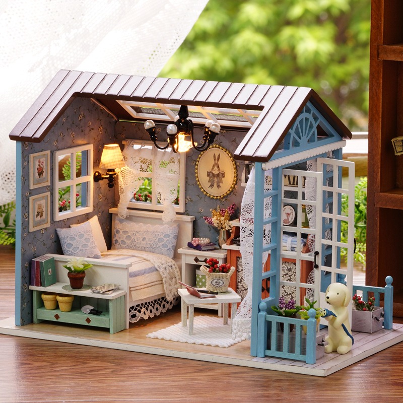 Handmade Doll House Building Model, Dollhouse Kit, Dollhouse Criativo, Loja  de Brinquedos Montados, Móveis Dollhouse, Dimensional, DIY