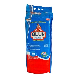 Tapete Higiênico para cães Blue Premium 82x60 30 Unidades