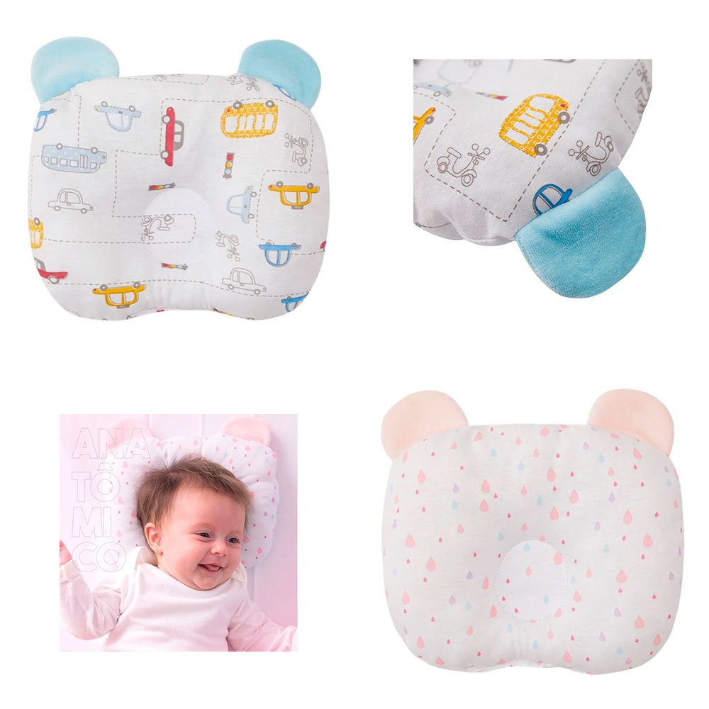 Travesseiro Para Bebê Anatômico Para Bebê Recém Nascido | Shopee Brasil