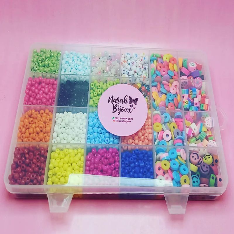 kit miçangas com mais de 1000 peças | Shopee Brasil