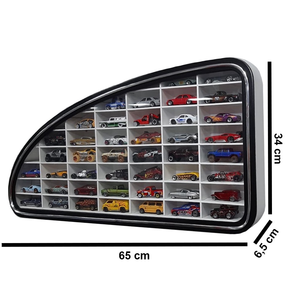 Estante Expositor para Hotwheels ou Miniaturas Escala 1/64 com 60