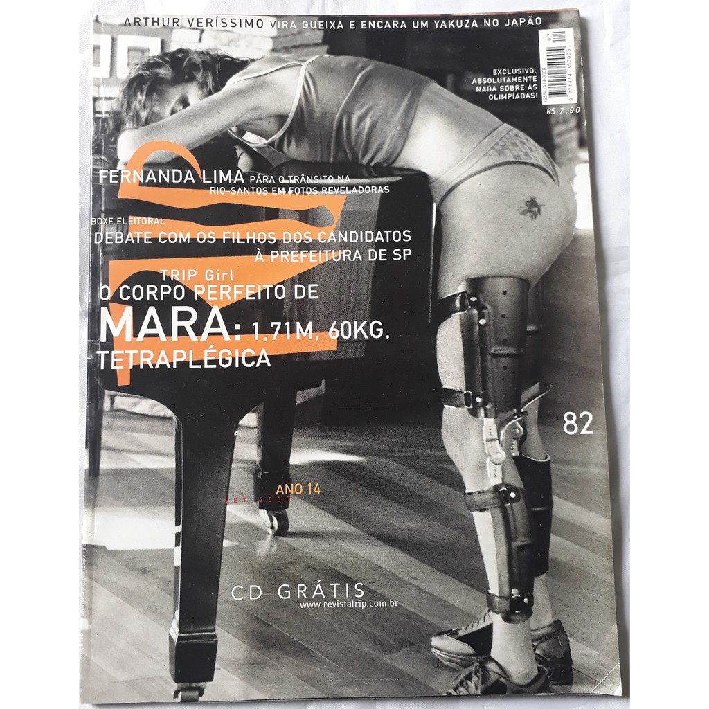 Revista Trip #82 - Setembro de 2000 - Capa Mara Gabrilli | Shopee Brasil