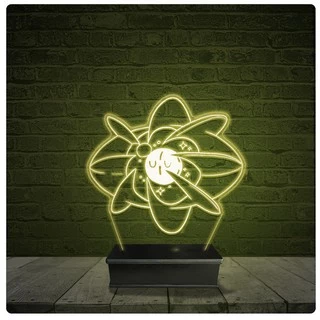 Led Luminária Acrílico Abajur - Planeta Átomo