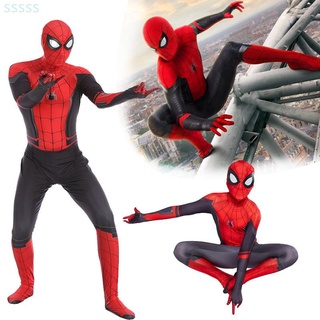 Traje Macaco Noturno Homem Aranha Longe de Casa Cosplay Infantil