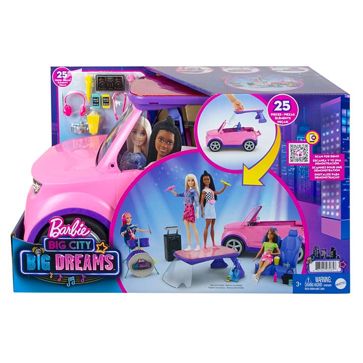 Kit Boneca Barbie + Carro Fiat 500 Rosa Mattel Original - Loja Zuza  Brinquedos