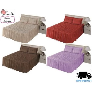Colcha Floratta Liso Casal Padrão P/ Cama Box de 30 cm Varias Cores Lindas Imperdivel
