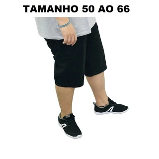 Bermuda Jeans sarja Masculina Colorida Com Lycra numero 50 ao 66 Plus Size preto tamanho grande