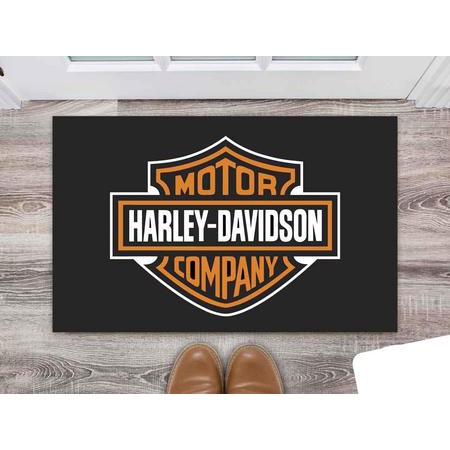 Tapete Capacho Decorativo Entrada Porta Sala Harley Davidson