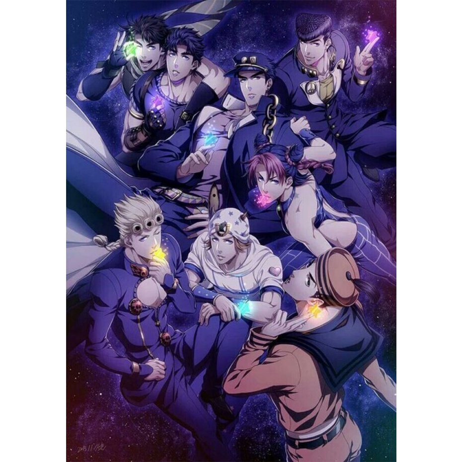 JOJO`S BIZARRE ADVENTURE 01 a 09 - Quadro decorativo 14cm x 20cm
