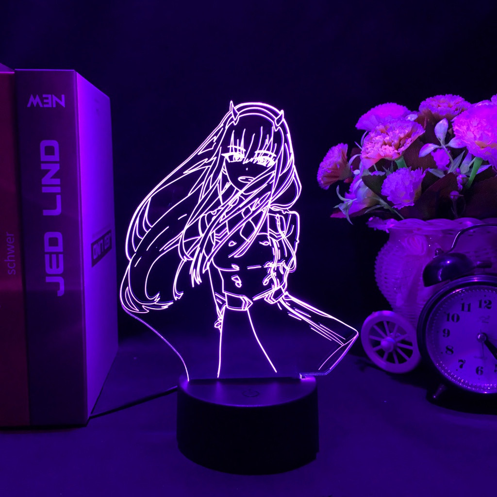 Anime Zero Two 3D LED Luz Noturna Desenho Animado USB Lâmpada De Ilusão  Quarto Kid Manga Presente Darling Na Franxx Home Luminária Lampara | Shopee  Brasil