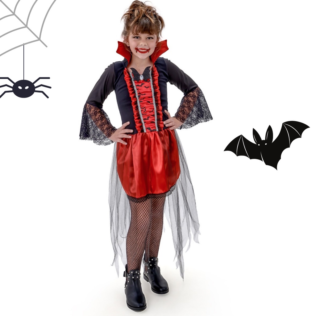 Fantasia Drácula Vampiro Infantil Criança Halloween Menino